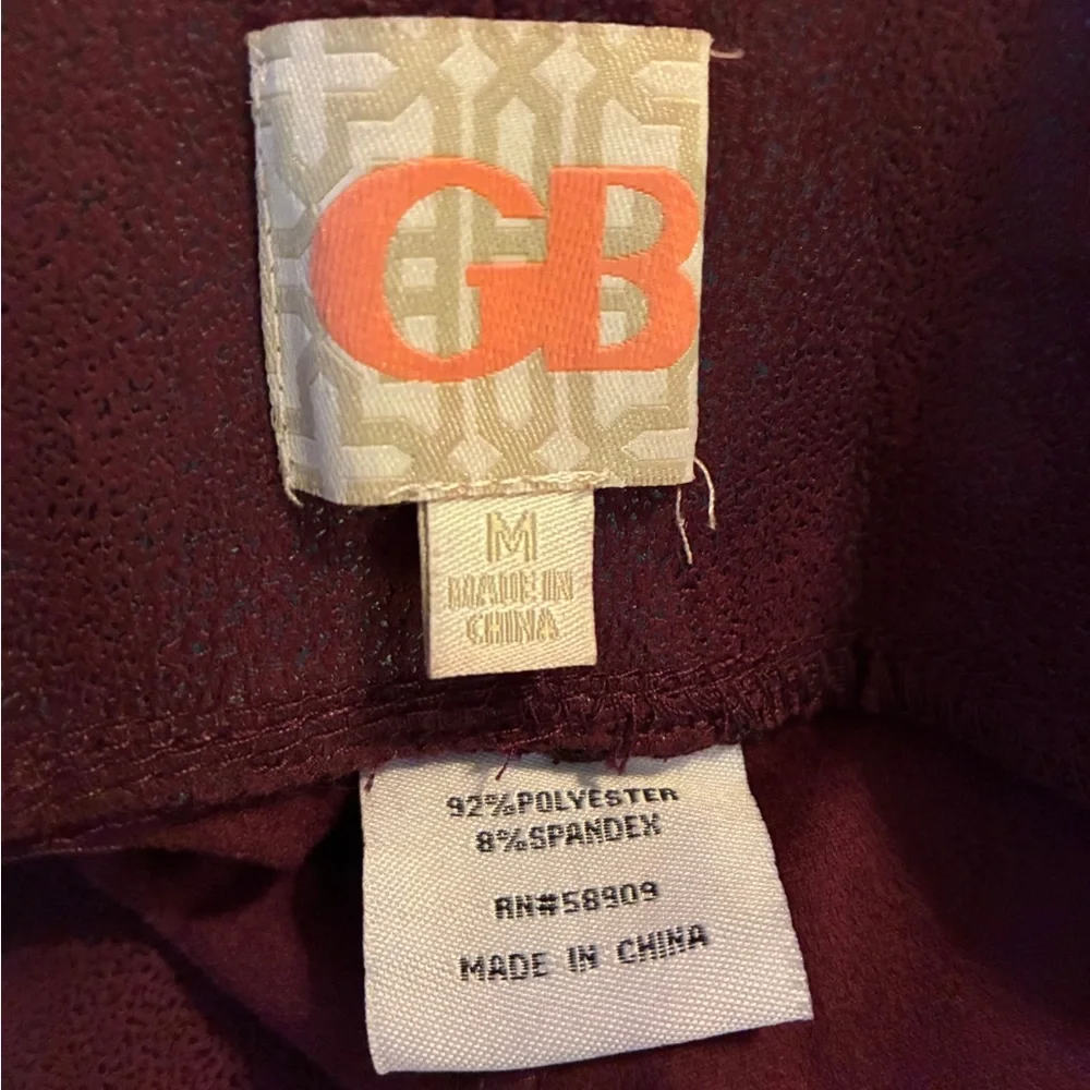NWT GB (GIANNI BINI) GIRLS MAROON MICROSUEDE LEGGINGS SIZE M